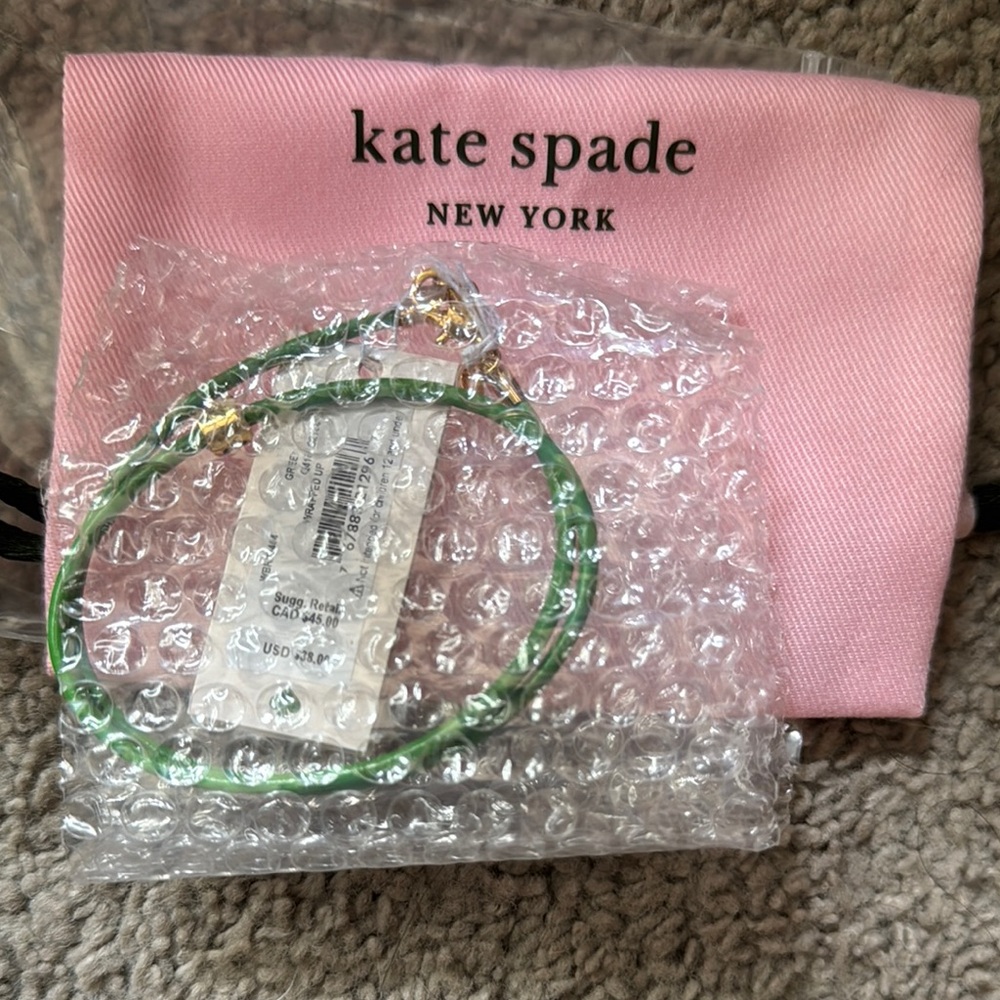 Kate Spade Green and Gold Bracelet